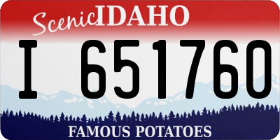 ID license plate I651760