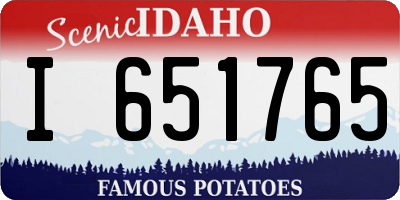 ID license plate I651765