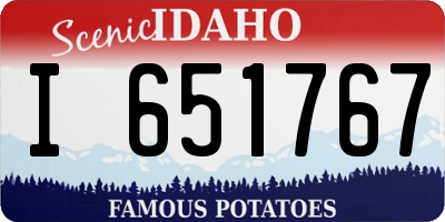 ID license plate I651767
