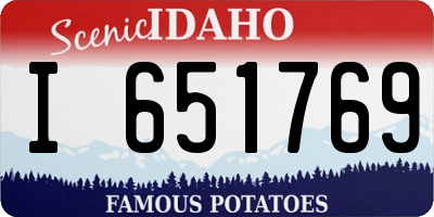 ID license plate I651769