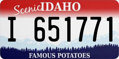 ID license plate I651771