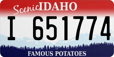 ID license plate I651774