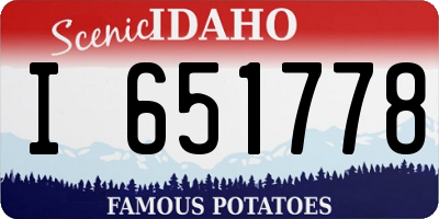 ID license plate I651778