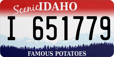ID license plate I651779