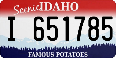 ID license plate I651785
