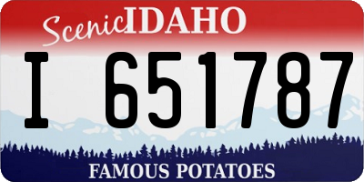 ID license plate I651787
