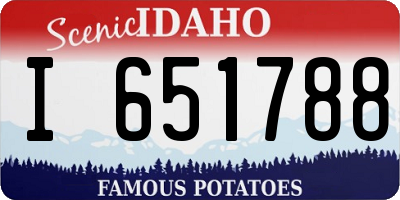 ID license plate I651788