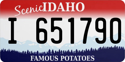ID license plate I651790