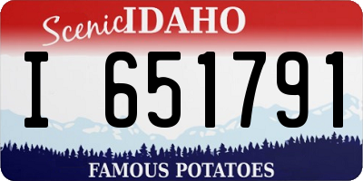ID license plate I651791