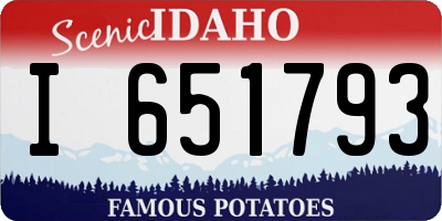 ID license plate I651793