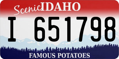 ID license plate I651798