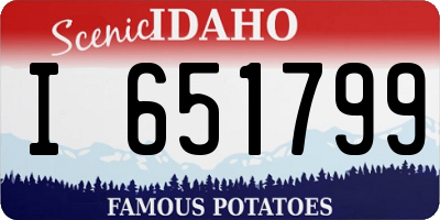 ID license plate I651799