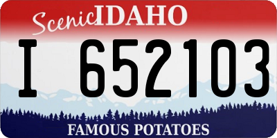 ID license plate I652103