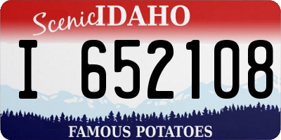 ID license plate I652108