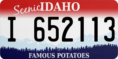 ID license plate I652113