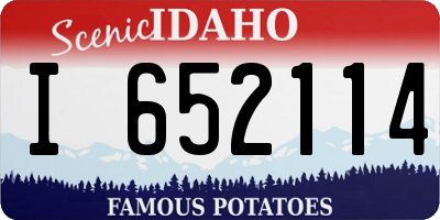 ID license plate I652114