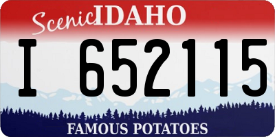 ID license plate I652115