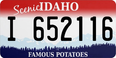 ID license plate I652116