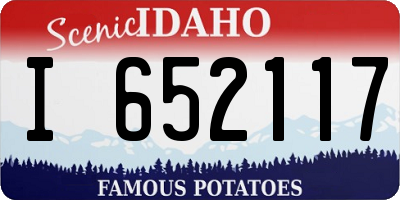 ID license plate I652117