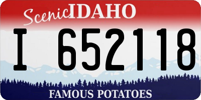 ID license plate I652118