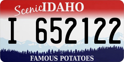 ID license plate I652122