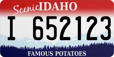 ID license plate I652123