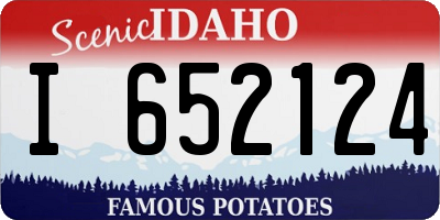 ID license plate I652124
