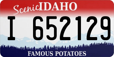 ID license plate I652129