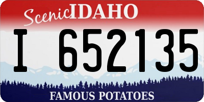ID license plate I652135