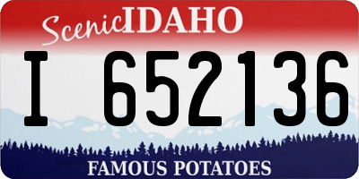 ID license plate I652136