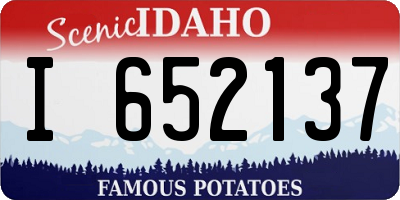 ID license plate I652137