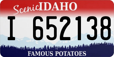 ID license plate I652138