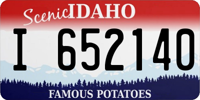 ID license plate I652140