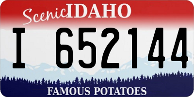 ID license plate I652144