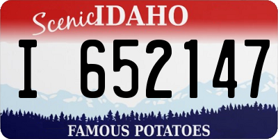 ID license plate I652147