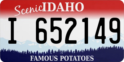 ID license plate I652149
