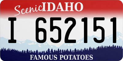 ID license plate I652151