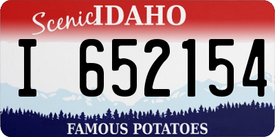 ID license plate I652154