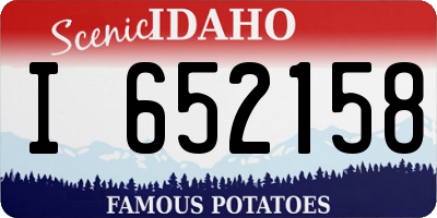 ID license plate I652158