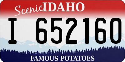 ID license plate I652160