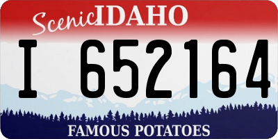 ID license plate I652164