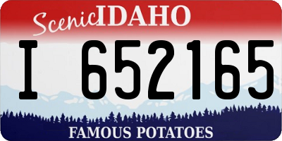 ID license plate I652165