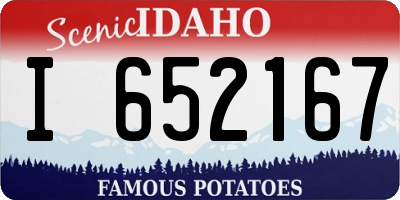 ID license plate I652167