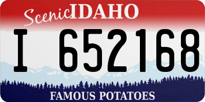 ID license plate I652168