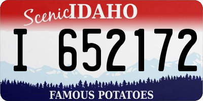 ID license plate I652172