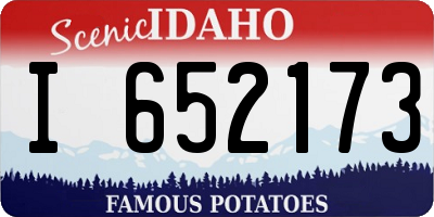ID license plate I652173
