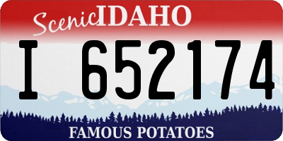ID license plate I652174