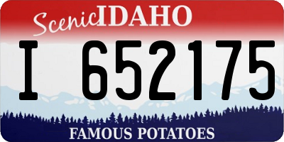 ID license plate I652175