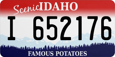 ID license plate I652176