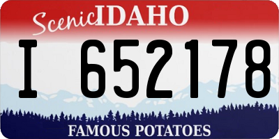 ID license plate I652178